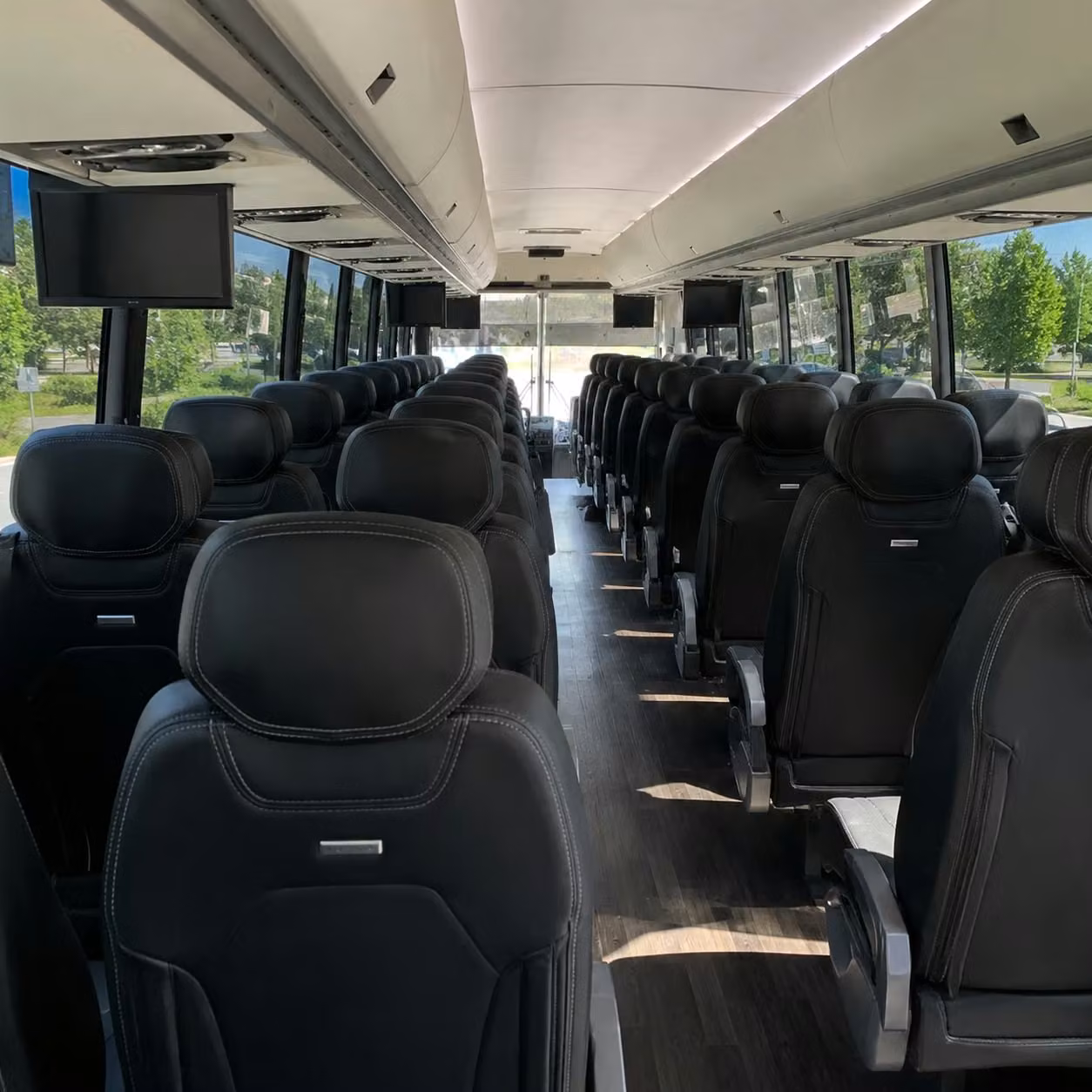 oakland charter bus interior