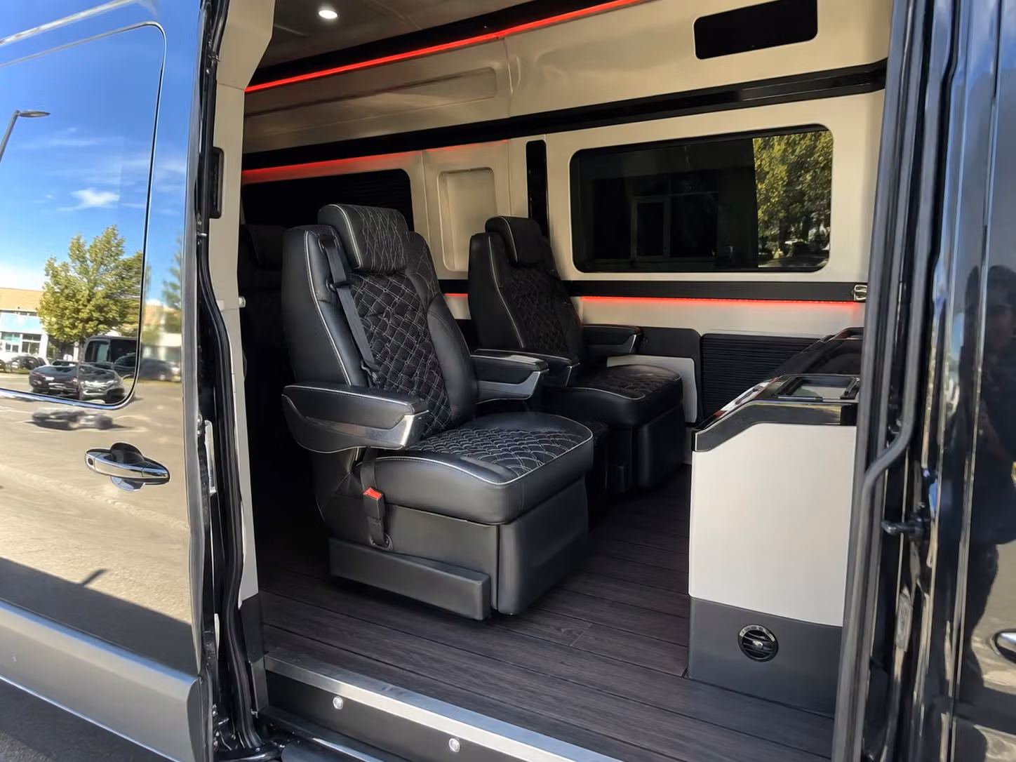 sprinter van with driver inside
